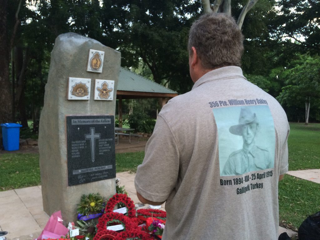 Guy Tansey wants to keep the memory alive of his great uncle, fallen Gallipoli soldier William Henry Oakley. Photo Lucy Smith / Daily Mercury